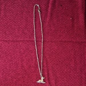 Elegant Silver Tone Necklace With Bambi Charm